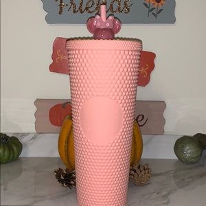 {SOLD} Starbucks matte pink studded tumbler
